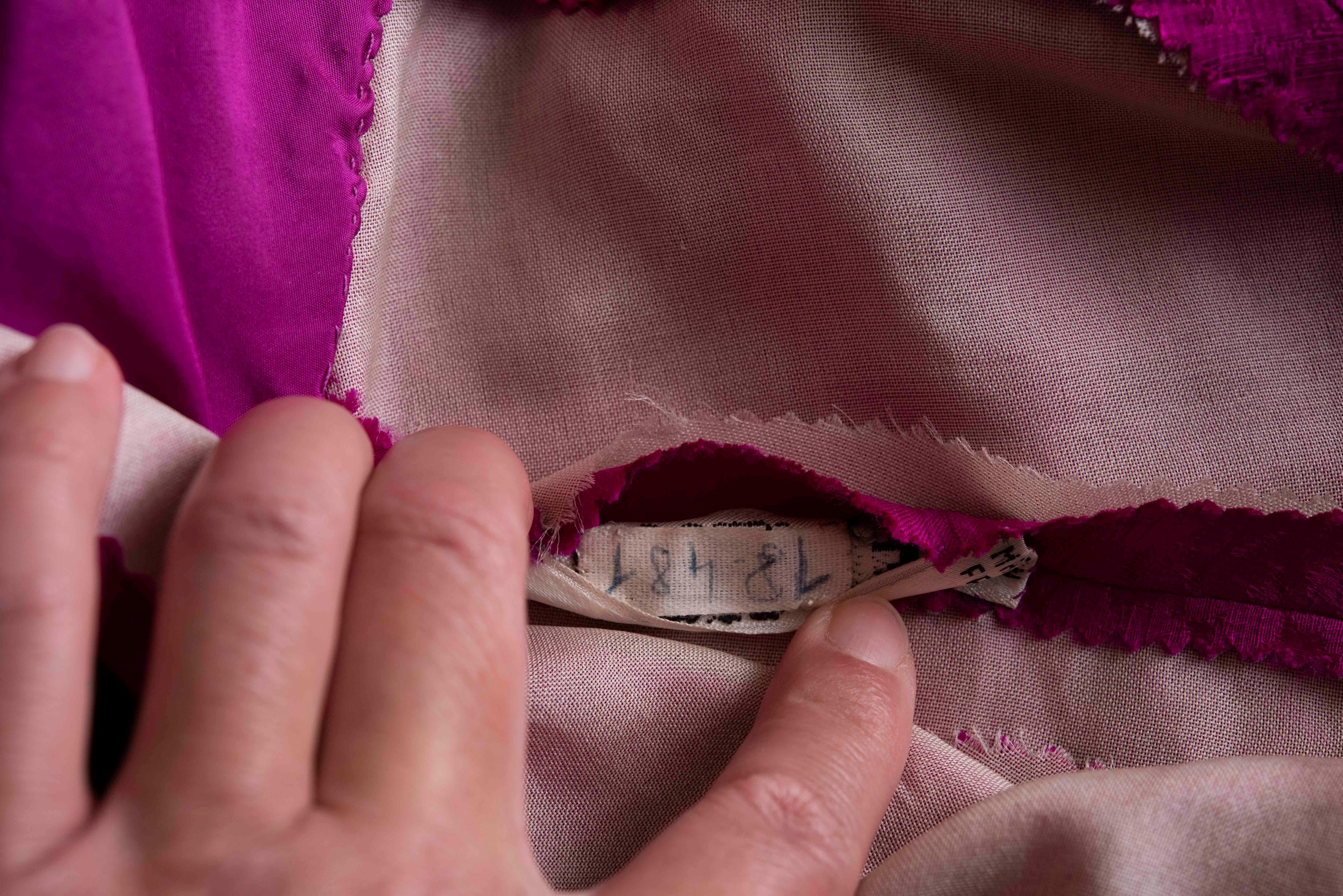A Hubert De Givenchy Gazar Silk Couture Dress numbered 18481 Collection 1960 12