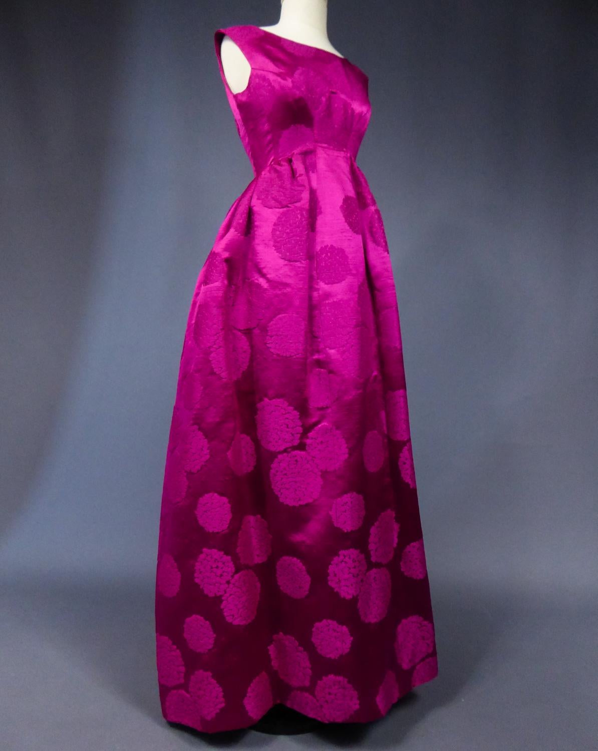 A Hubert De Givenchy Gazar Silk Couture Dress numbered 18481 Collection 1960 1