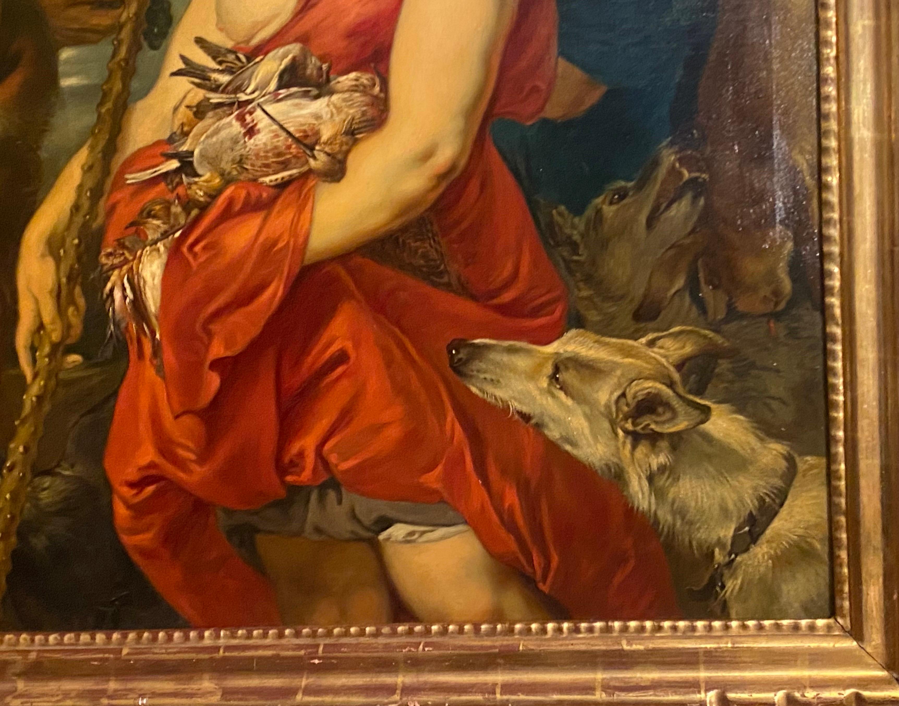 Early 19th Century A Huge Antique Painting after Peter Paul Rubens, Circa 19th Century For Sale