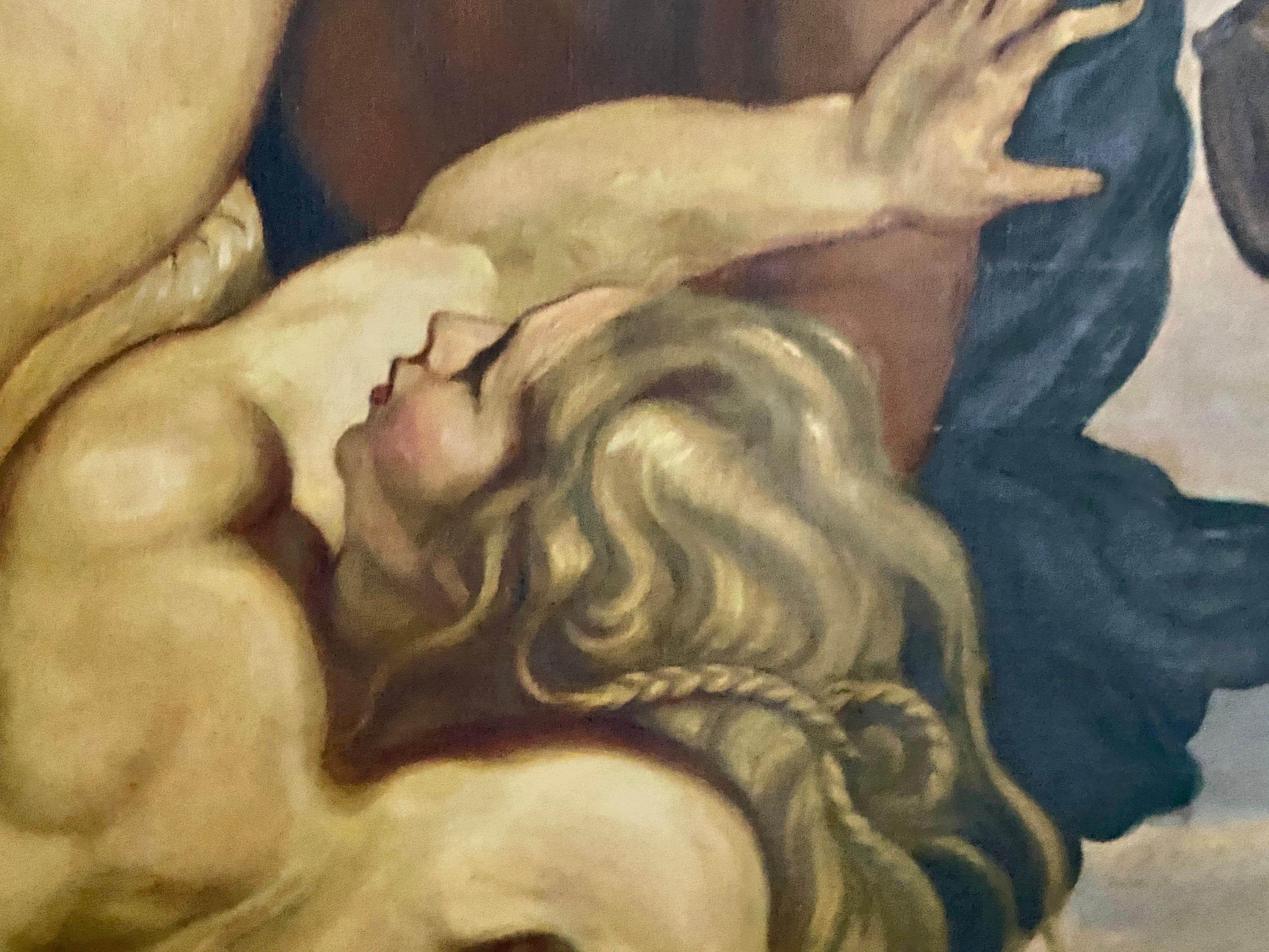 Grande peinture ancienne d'après Peter Paul Rubens, circa 19e siècle en vente 6