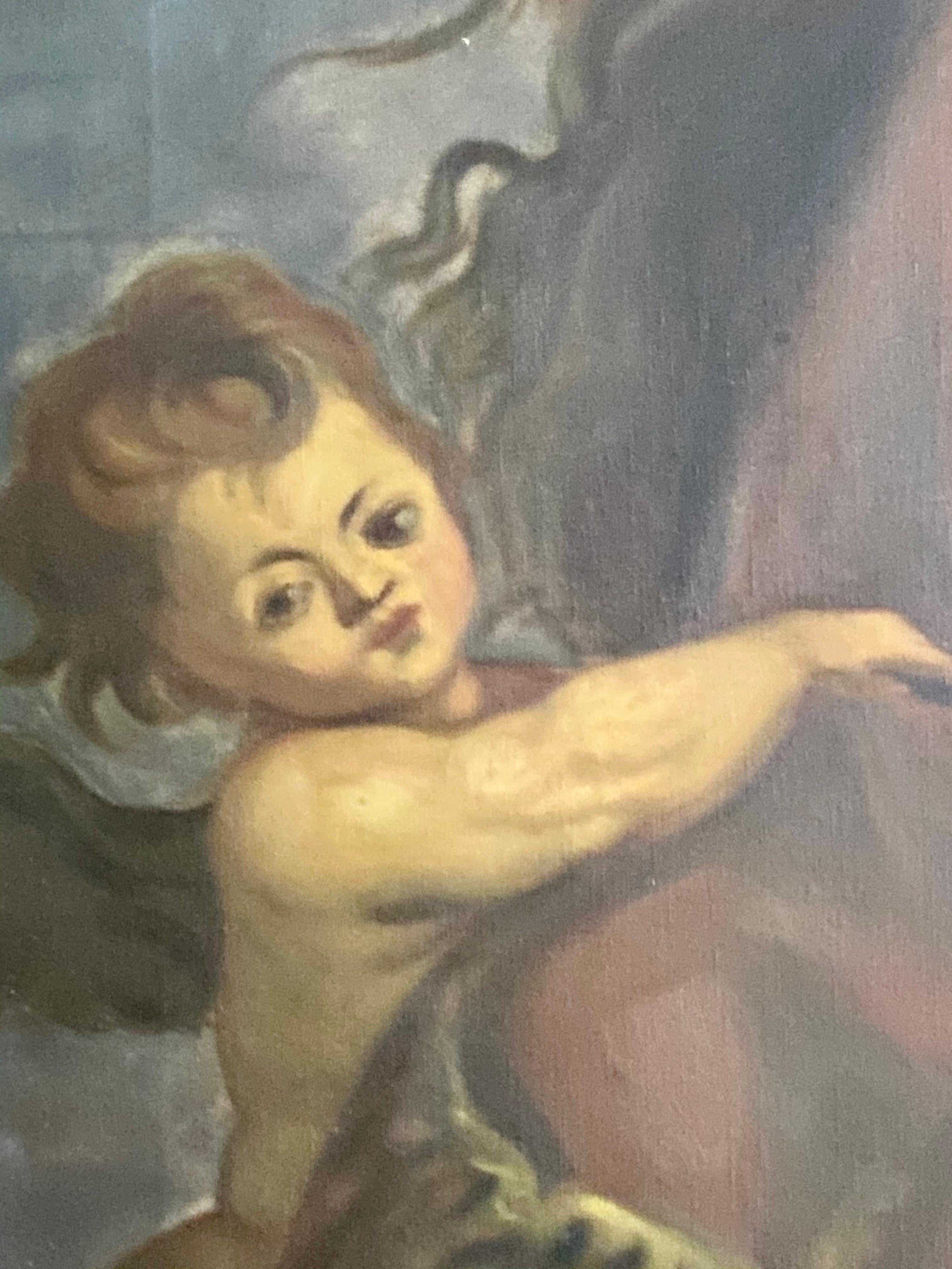 Grande peinture ancienne d'après Peter Paul Rubens, circa 19e siècle en vente 9