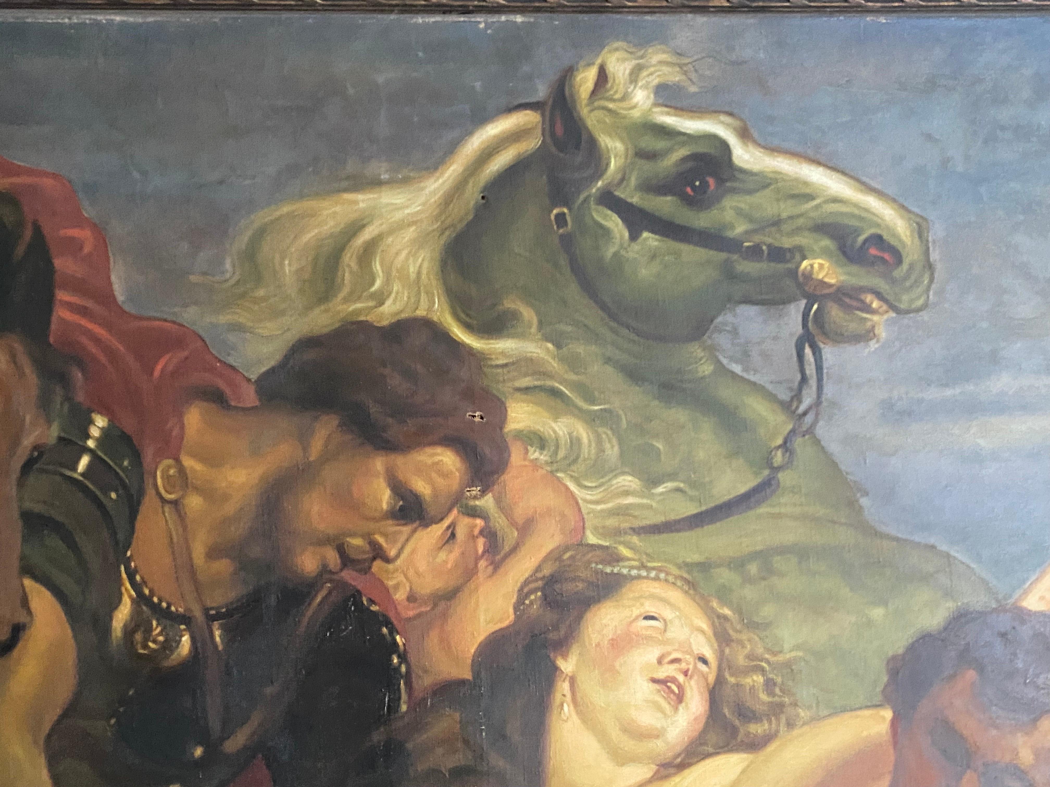 A Huge Antique Painting after Peter Paul Rubens, Circa 19th Century For Sale 10