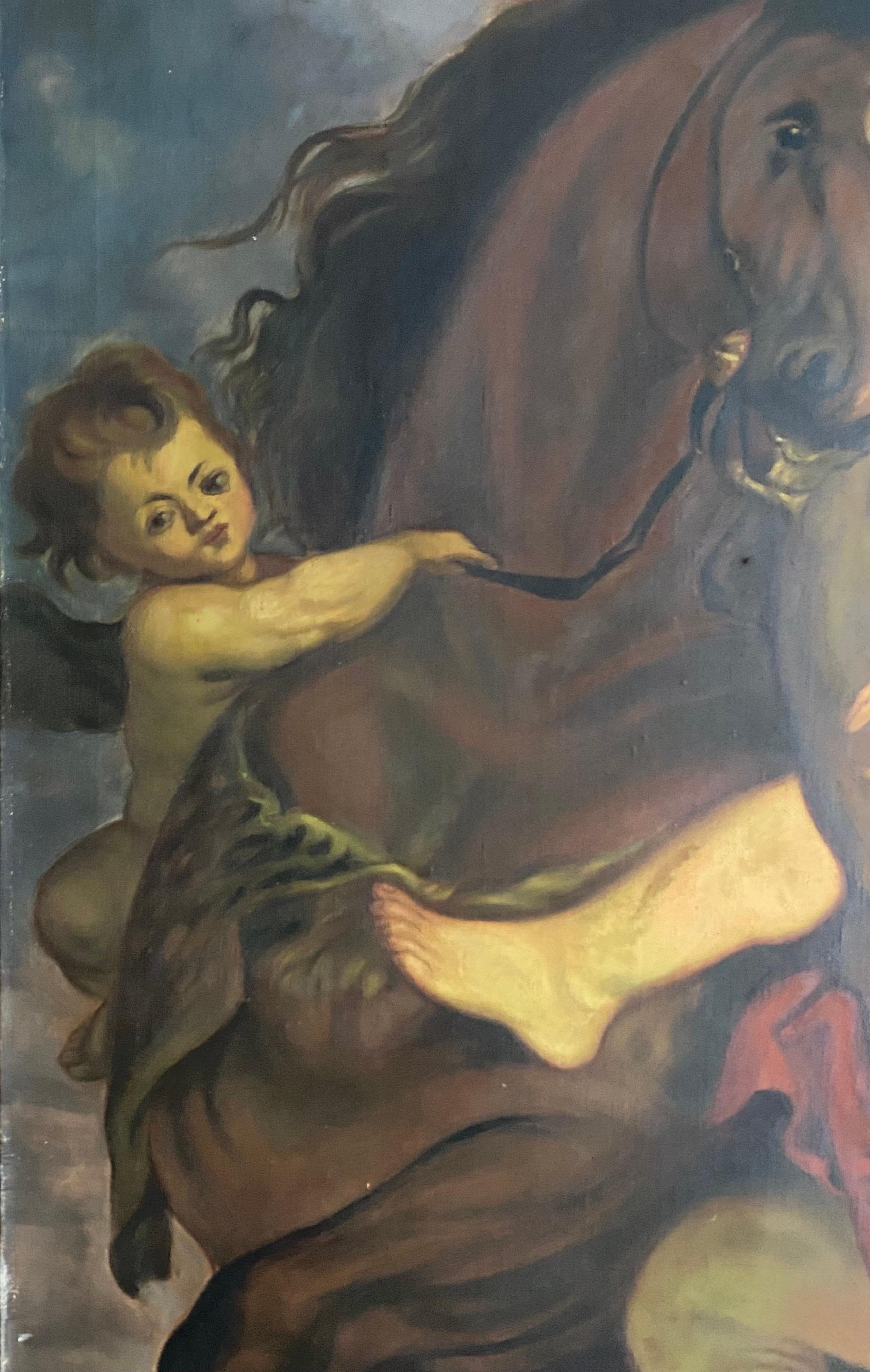 Grande peinture ancienne d'après Peter Paul Rubens, circa 19e siècle en vente 11