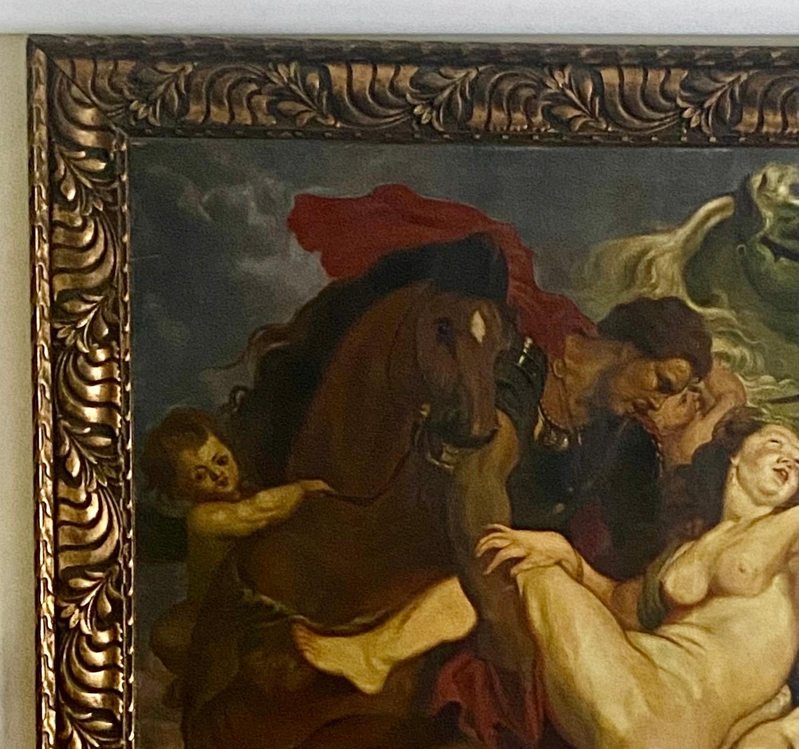 Dutch A Huge Antique Painting after Peter Paul Rubens, Circa 19th Century For Sale