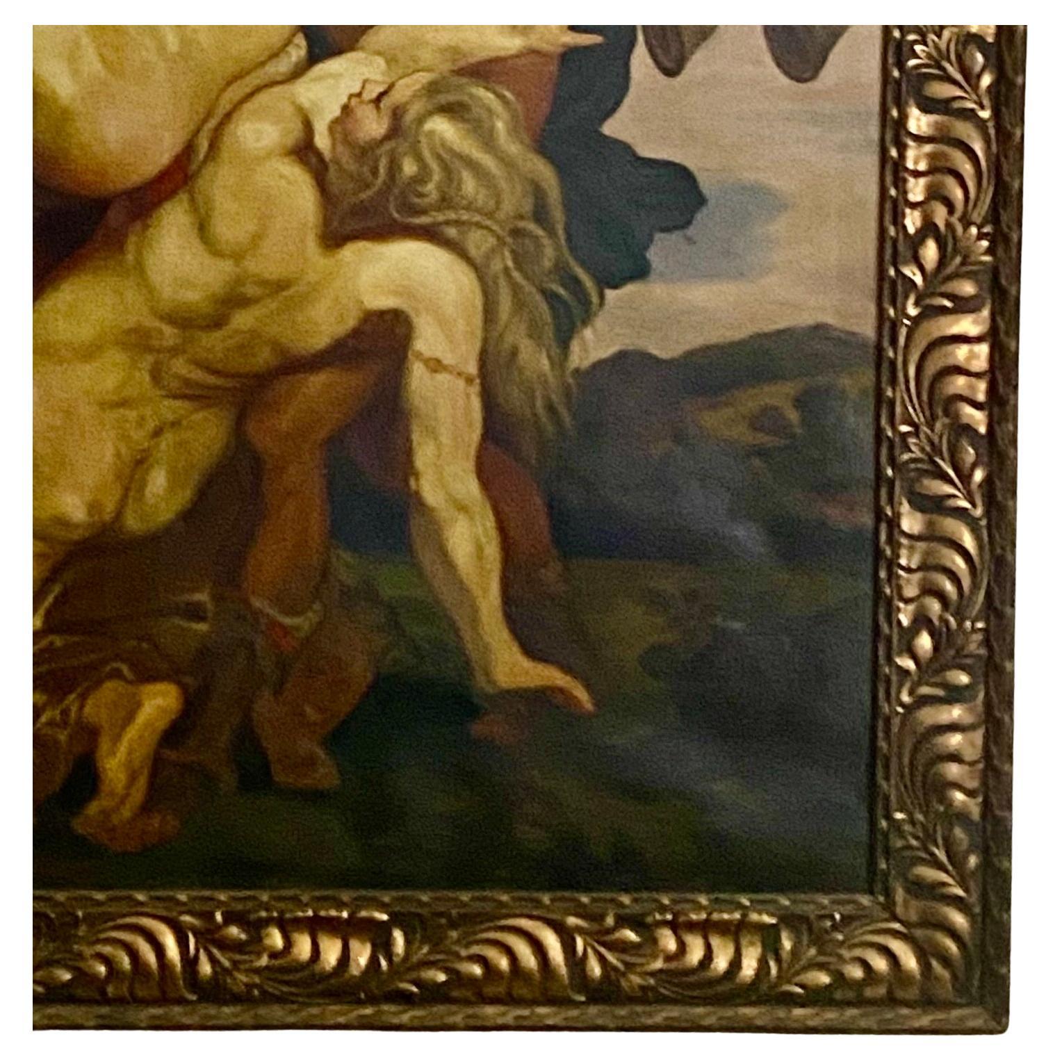 Toile Grande peinture ancienne d'après Peter Paul Rubens, circa 19e siècle en vente