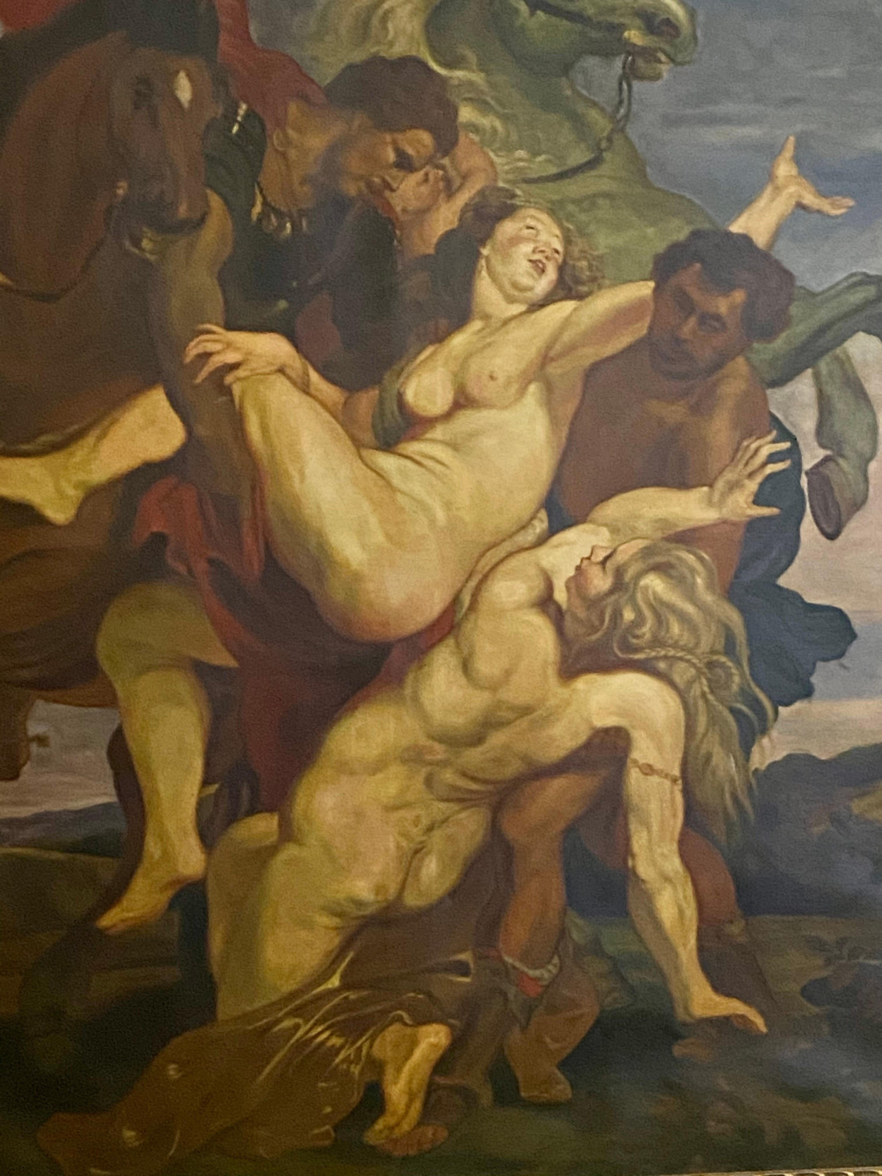 Grande peinture ancienne d'après Peter Paul Rubens, circa 19e siècle en vente 3