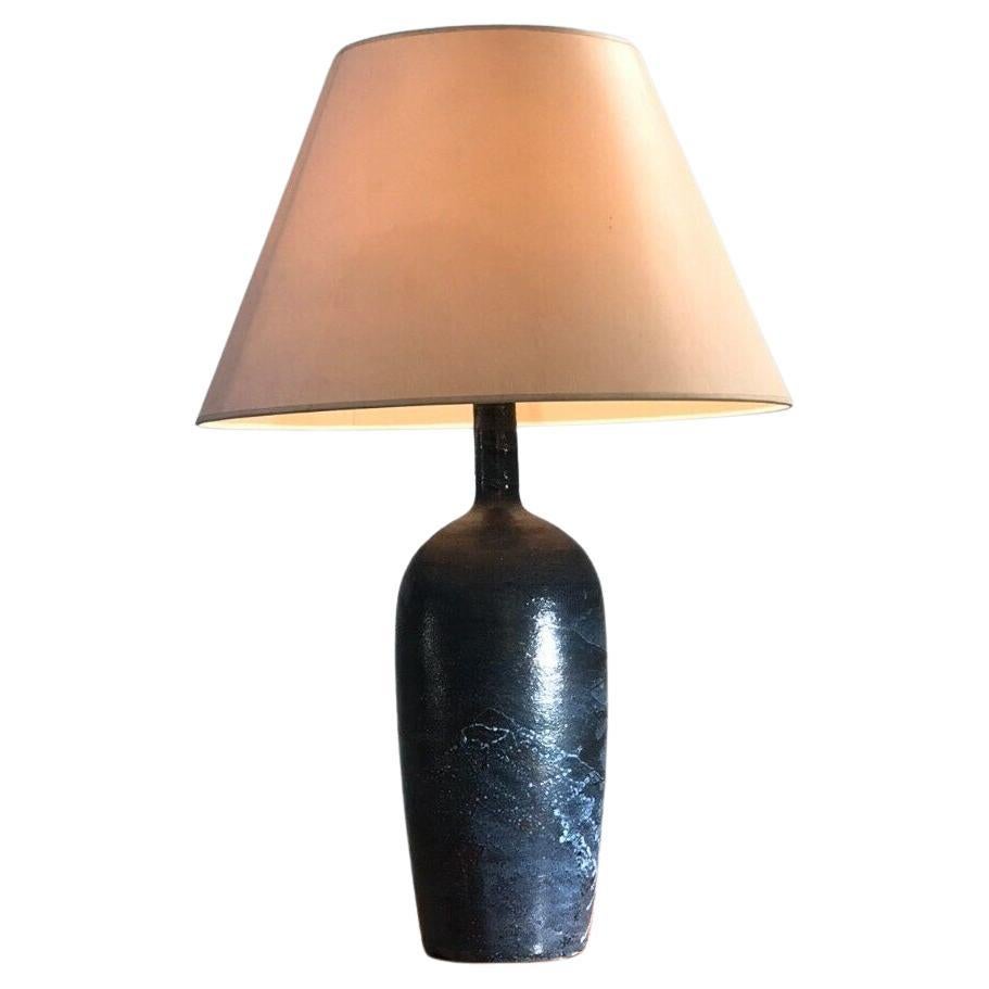 A HUGE BRUTALIST RUSTIC-MODERN Ceramic FLOOR or TABLE LAMP France 1960 For Sale