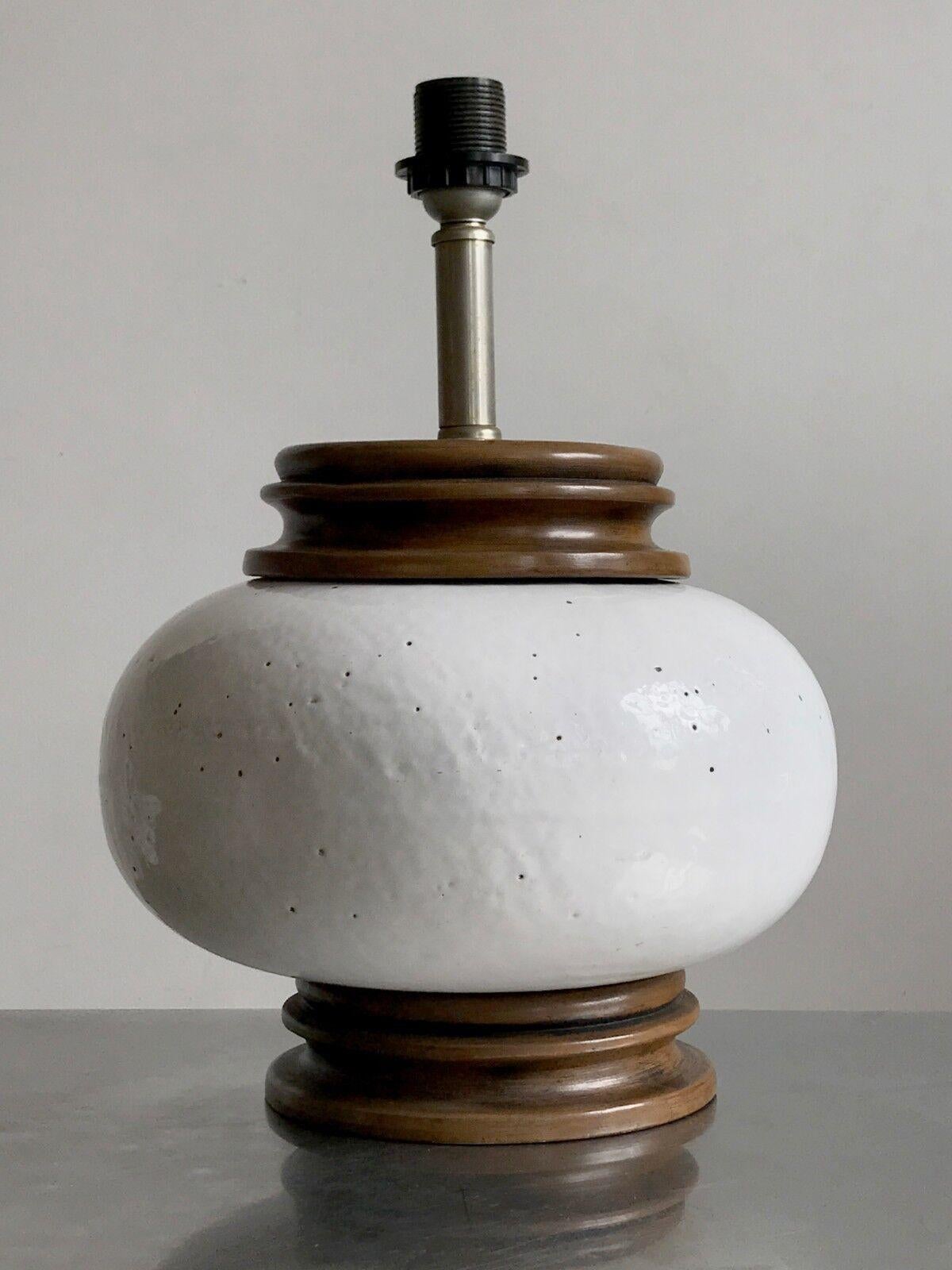 French A Huge BRUTALIST RUSTIC-MODERN Ceramic FLOOR or TABLE LAMP VALLAURIS France 1960 For Sale