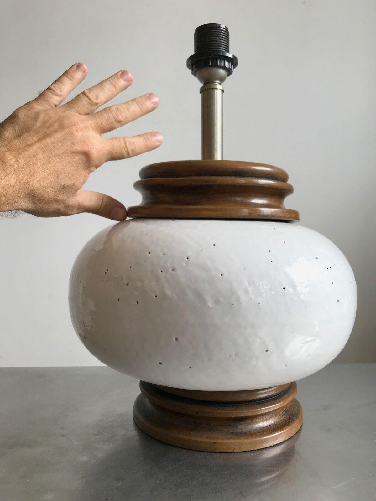 A Huge BRUTALIST RUSTIC-MODERN Ceramic FLOOR or TABLE LAMP VALLAURIS France 1960 For Sale 2