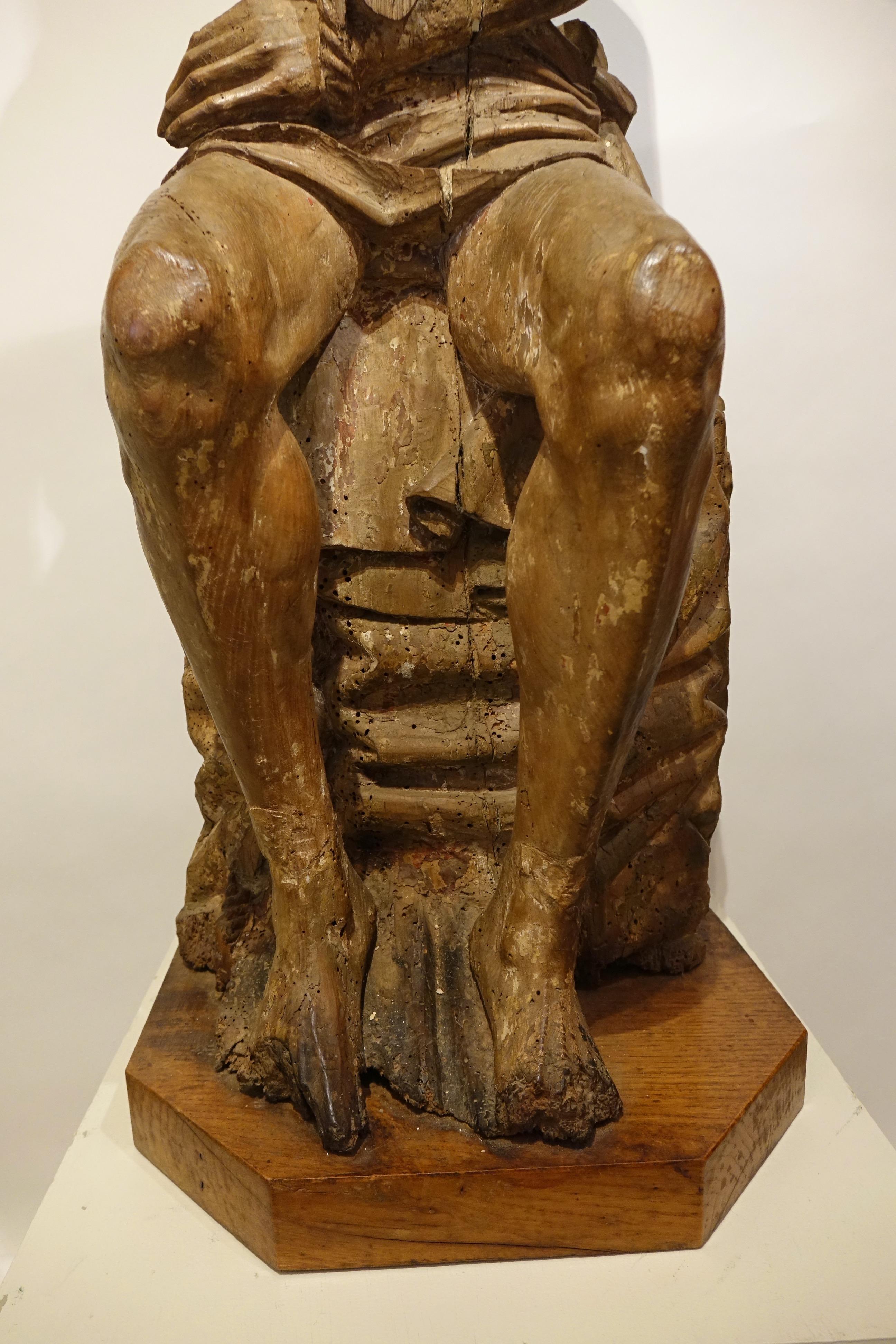 Medievale Un enorme Cristo della pietà, Normandia, 1480 circa in vendita