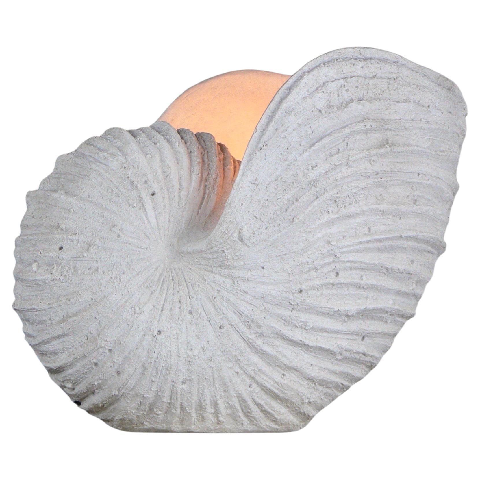 a huge fiberglass luminous seashell France 1970s