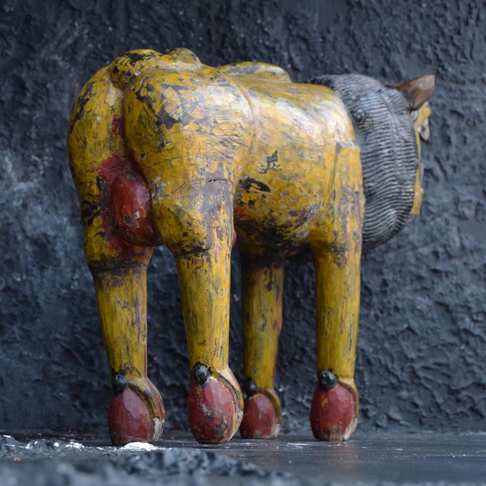 Huge Indian Folk-Art Lion Figure 1