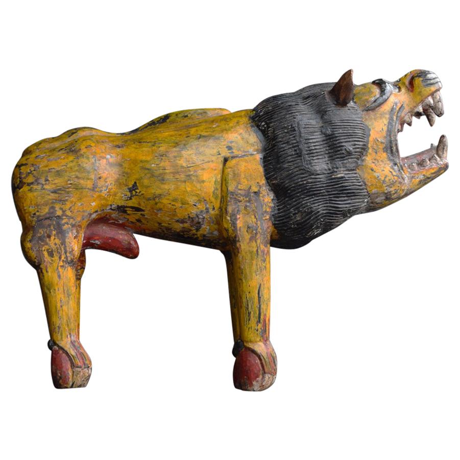 Huge Indian Folk-Art Lion Figure