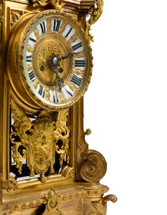 Huge Mantel Clock in Bronze Style Neoclassical