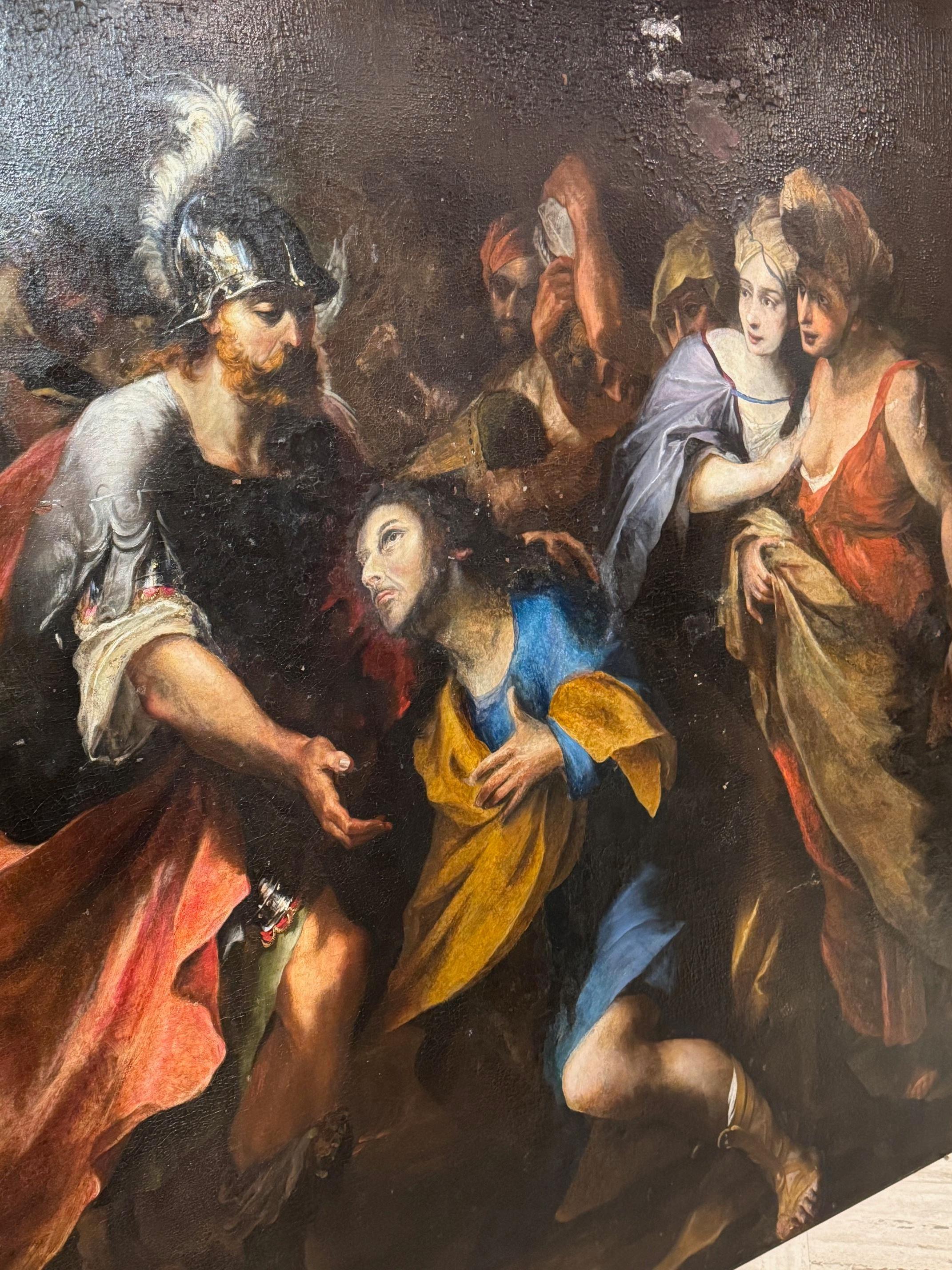 Una pintura enorme ,  Escena bíblica , Escuela florentina de finales del siglo XVII. en venta 1