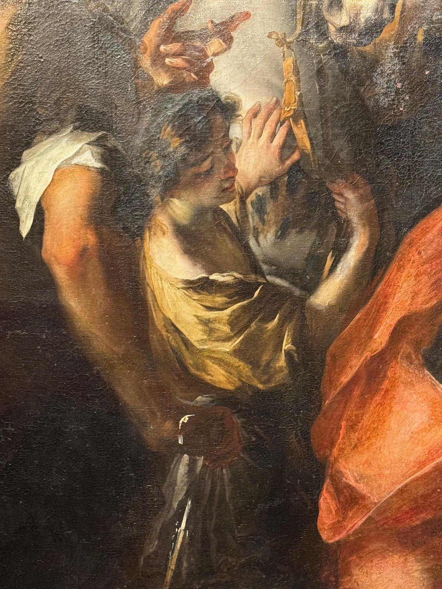 Una pintura enorme ,  Escena bíblica , Escuela florentina de finales del siglo XVII. en venta 3