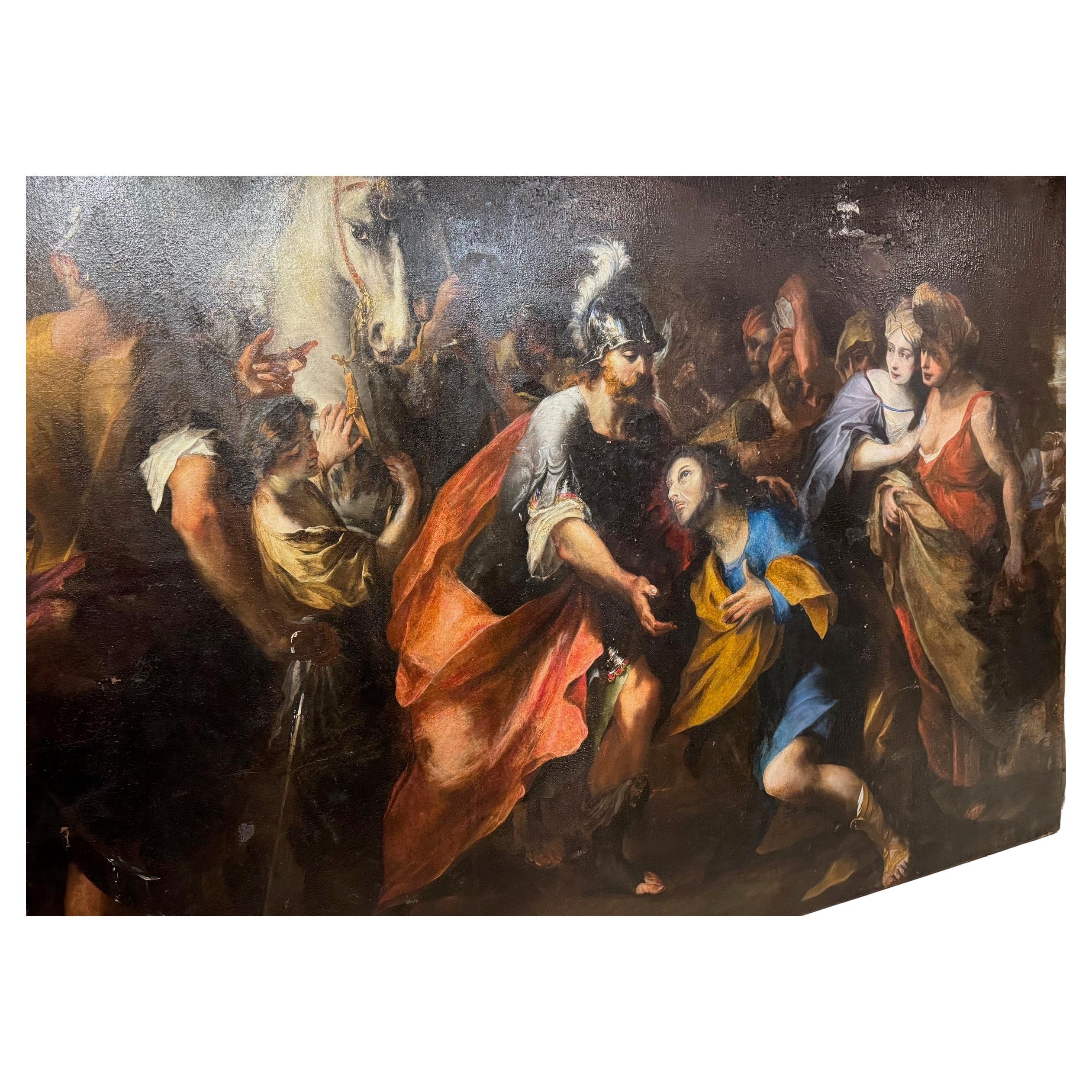 A Huge Painting ,  Biblical Scene , Late 17th Century Florentine School.