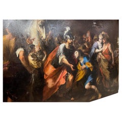 Une grande peinture  Scène biblique, fin du XVIIe siècle, école Florentine.