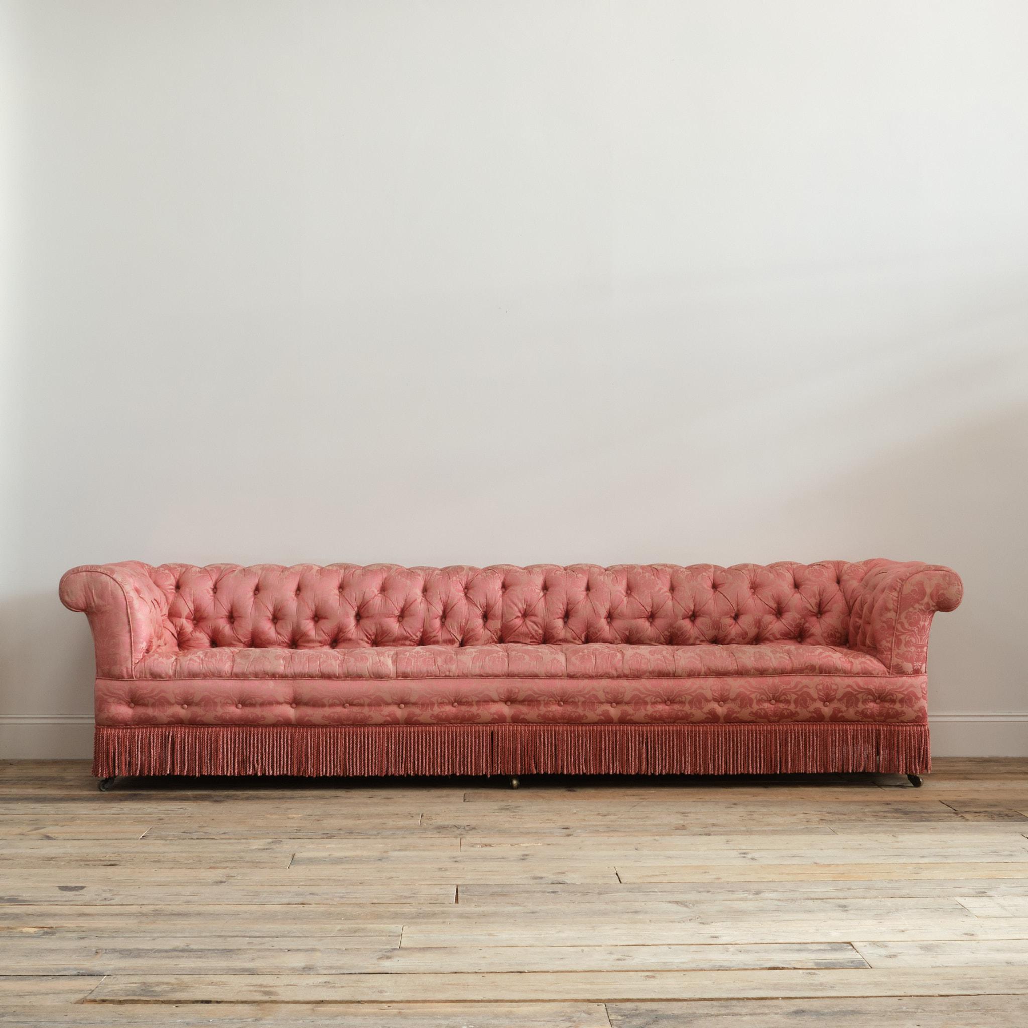 Victorian A Huge Rare 19th Century Chesterfield sofa For Sale