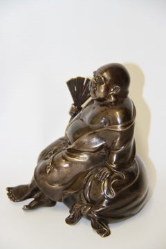 Humorous Late 19th Century Signed, Meiji Period Bronze Okimono, circa 1900