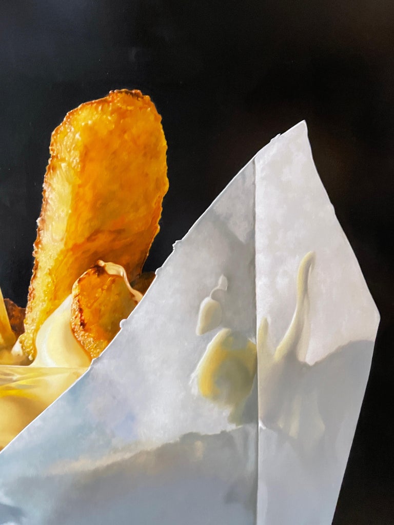 Hyperrealism Oil Painting by Tjalf Sparnaay ''Vlaamse Frites" For Sale