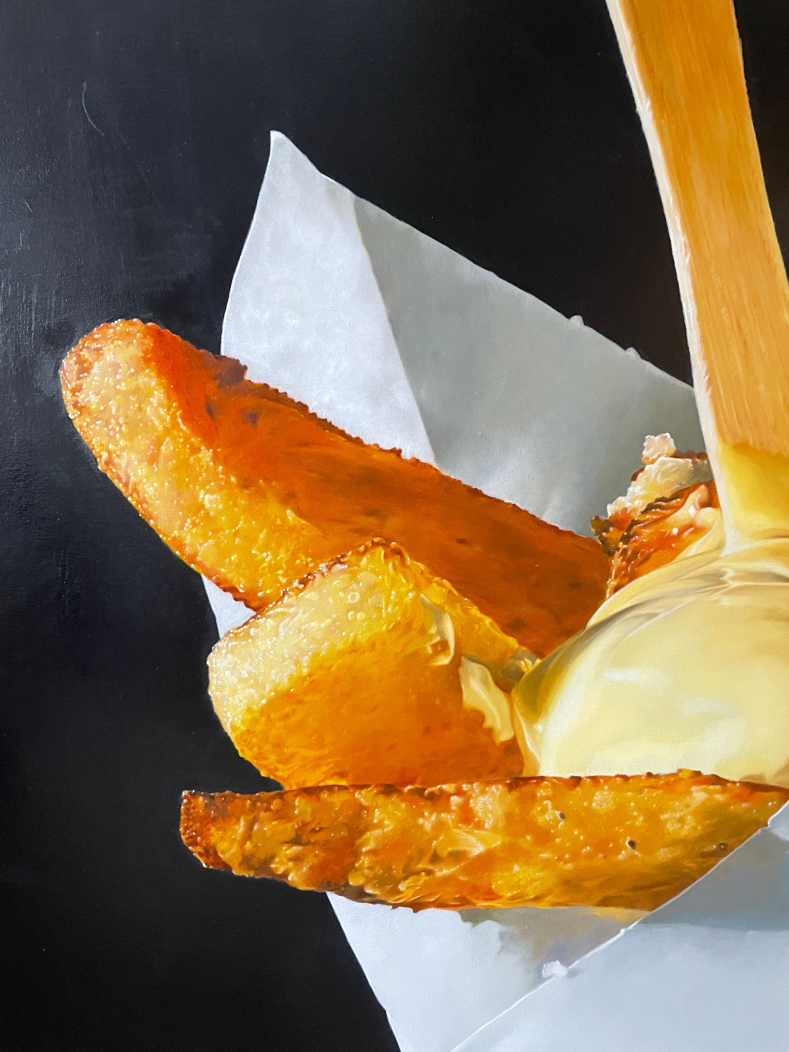 Hyperrealism Oil Painting by Tjalf Sparnaay ''Vlaamse Frites