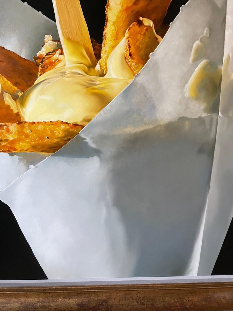 Hyperrealism Oil Painting by Tjalf Sparnaay ''Vlaamse Frites" For Sale