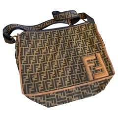 A Iconic 1980s Zucca Monogram Canvas Messenger Bag by Fendi