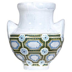 A Impressive " Ear " Ceramic Vase by Roger Capron Vallauris France 1970s
