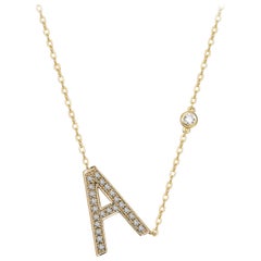 A Initial Bezel Chain Necklace