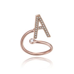 A Initial Bezel Wire Ring