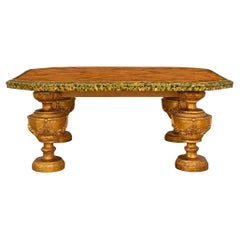 A Italian early 18th century Louis XVI st. Faux Marble and Mecca coffee table