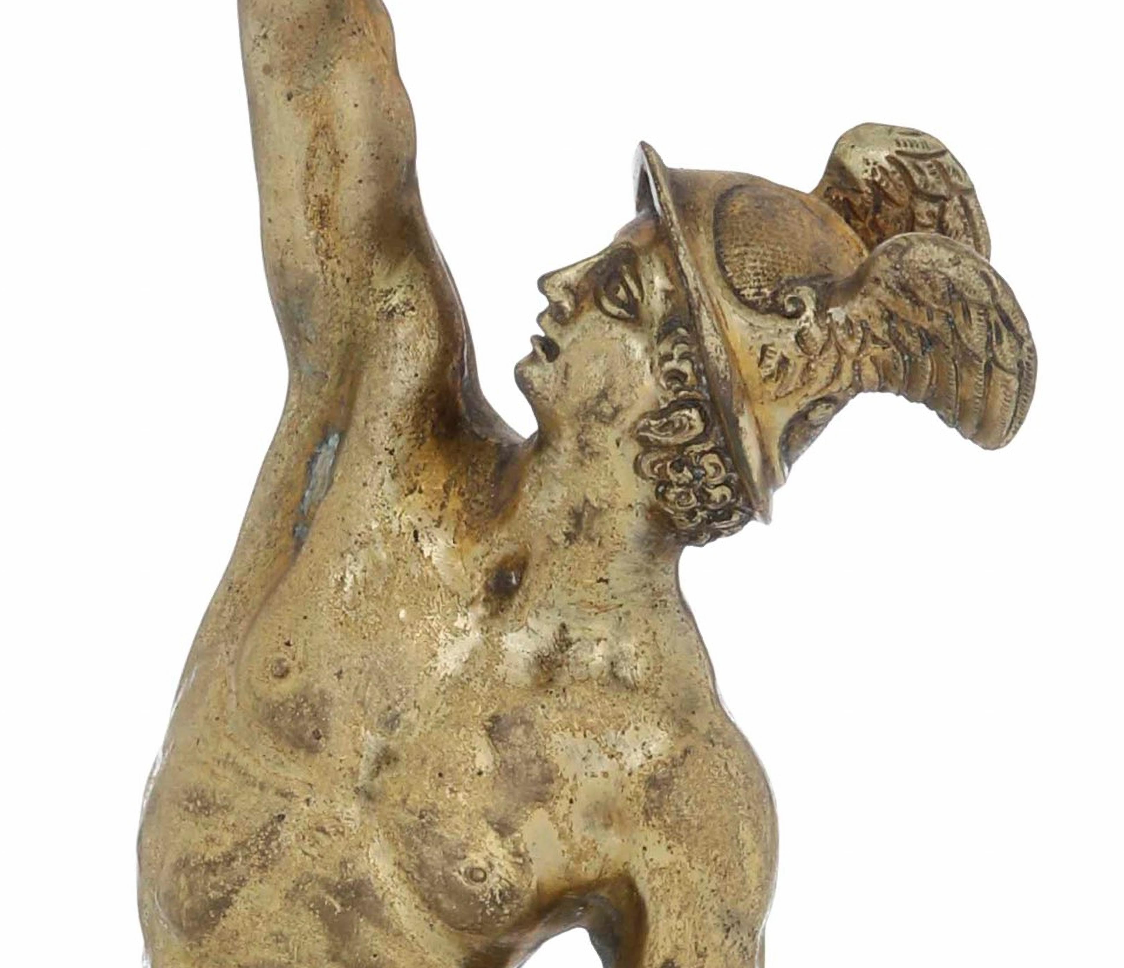 Baroque A Italian Gilt Bronze Hermes 19th Century For Sale