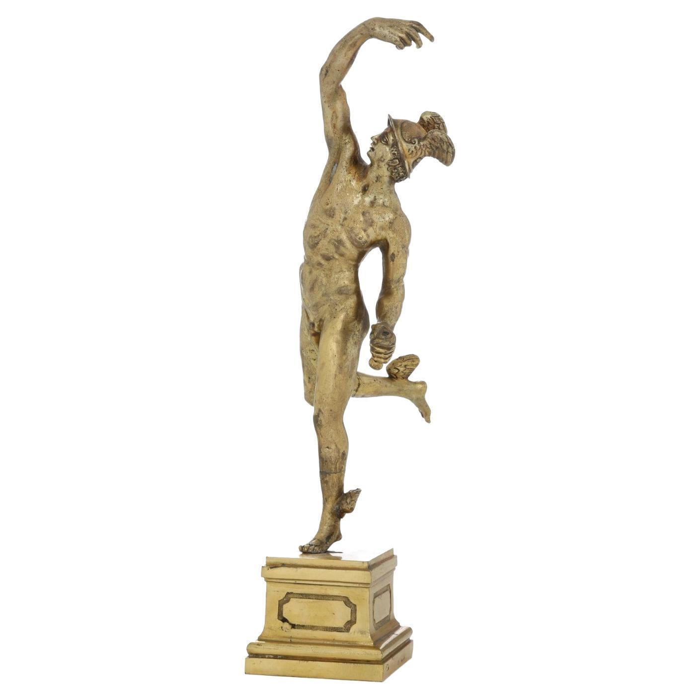 A Italian Gilt Bronze Hermes 19th Century