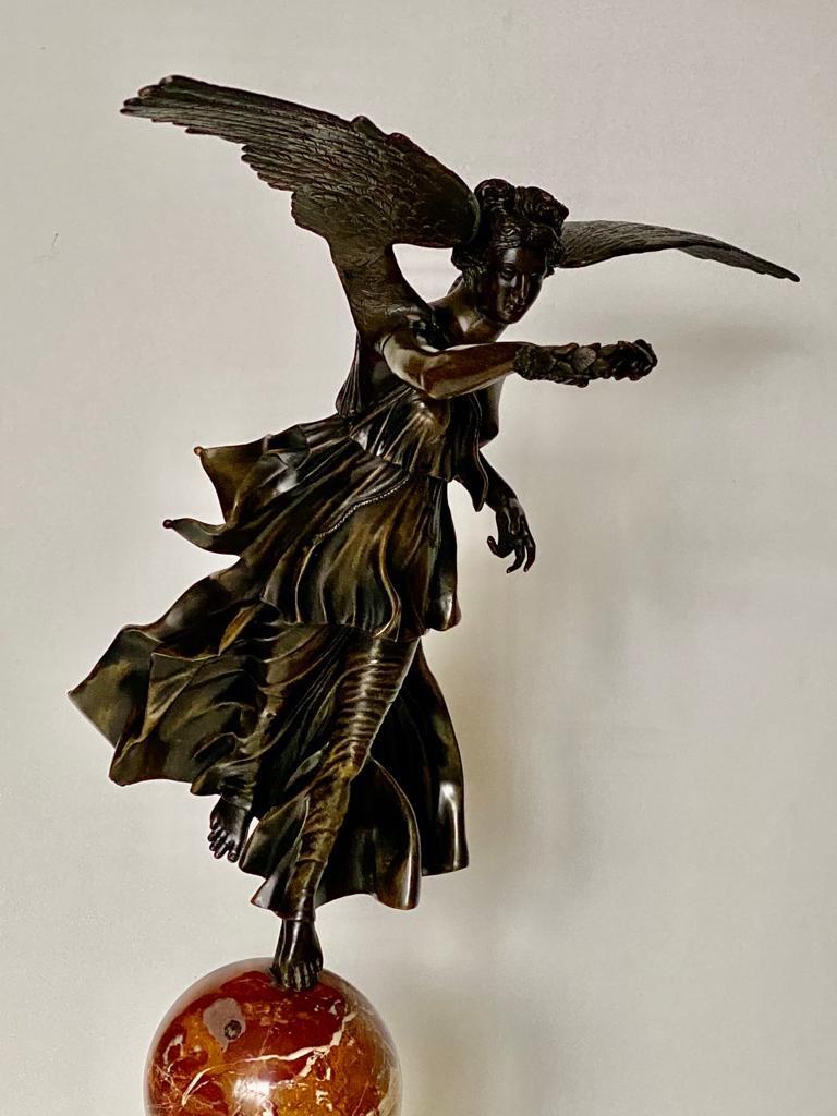 Italian Grand Tour Bronze of a Winged Victory, Circa 19th Century 3