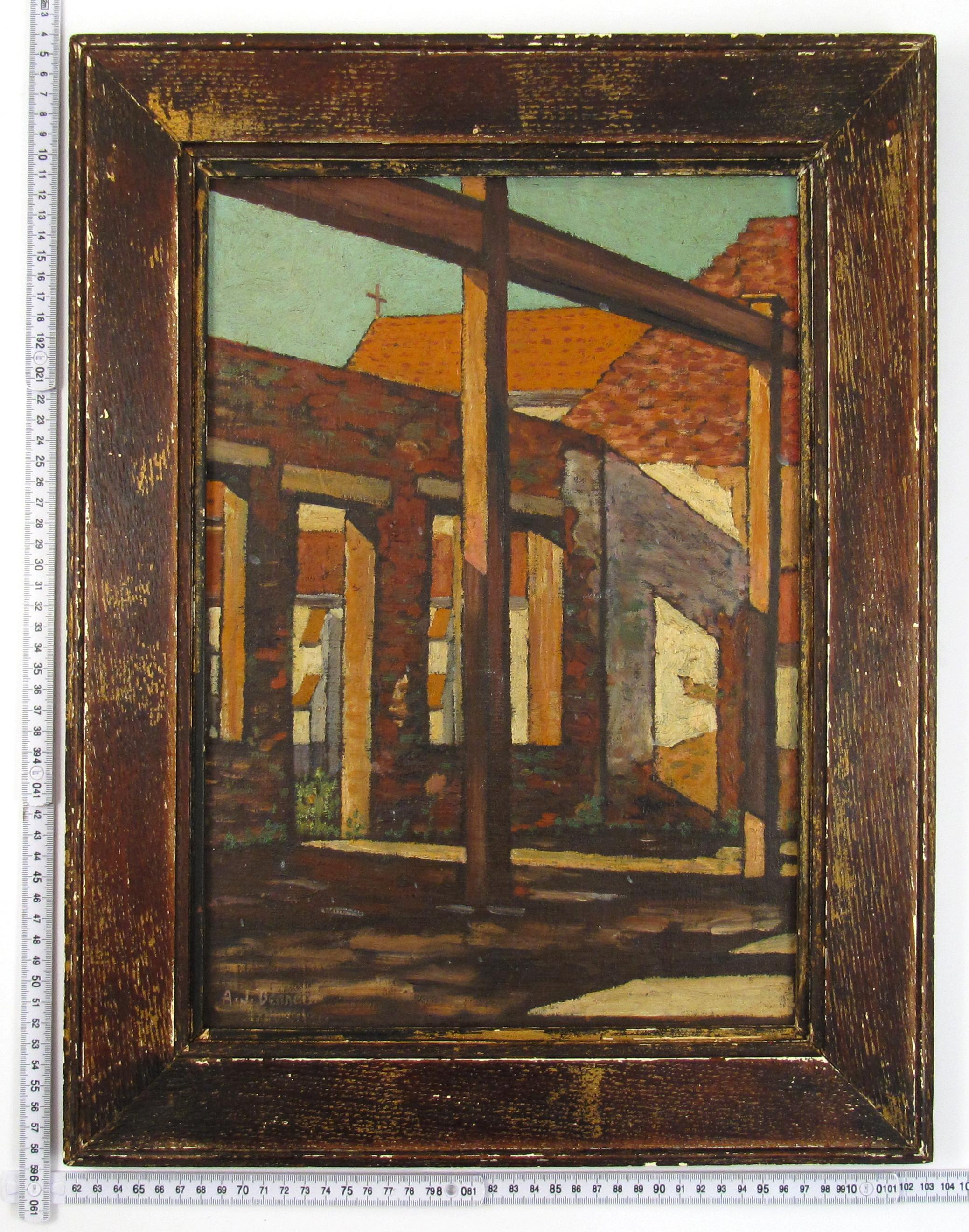 A. J. Bennett – Licht und Schatten – Postimpressionistisches Gemälde, Südafrika 1919 im Angebot 10