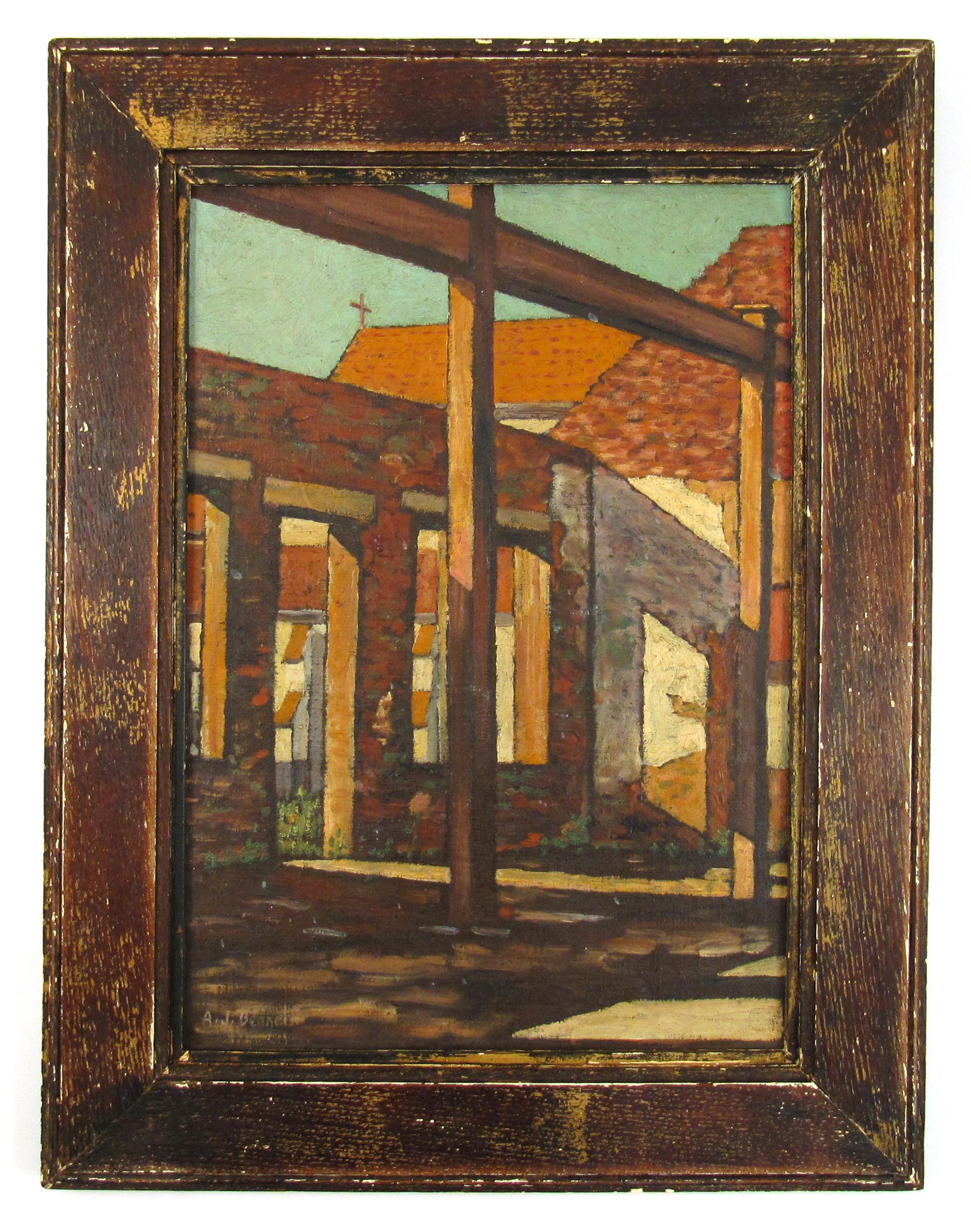 A. J. Bennett – Licht und Schatten – Postimpressionistisches Gemälde, Südafrika 1919 im Angebot 1