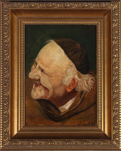A. J. Cochrane After Alessandro Sani - Framed 1896 Oil, Monk's Head