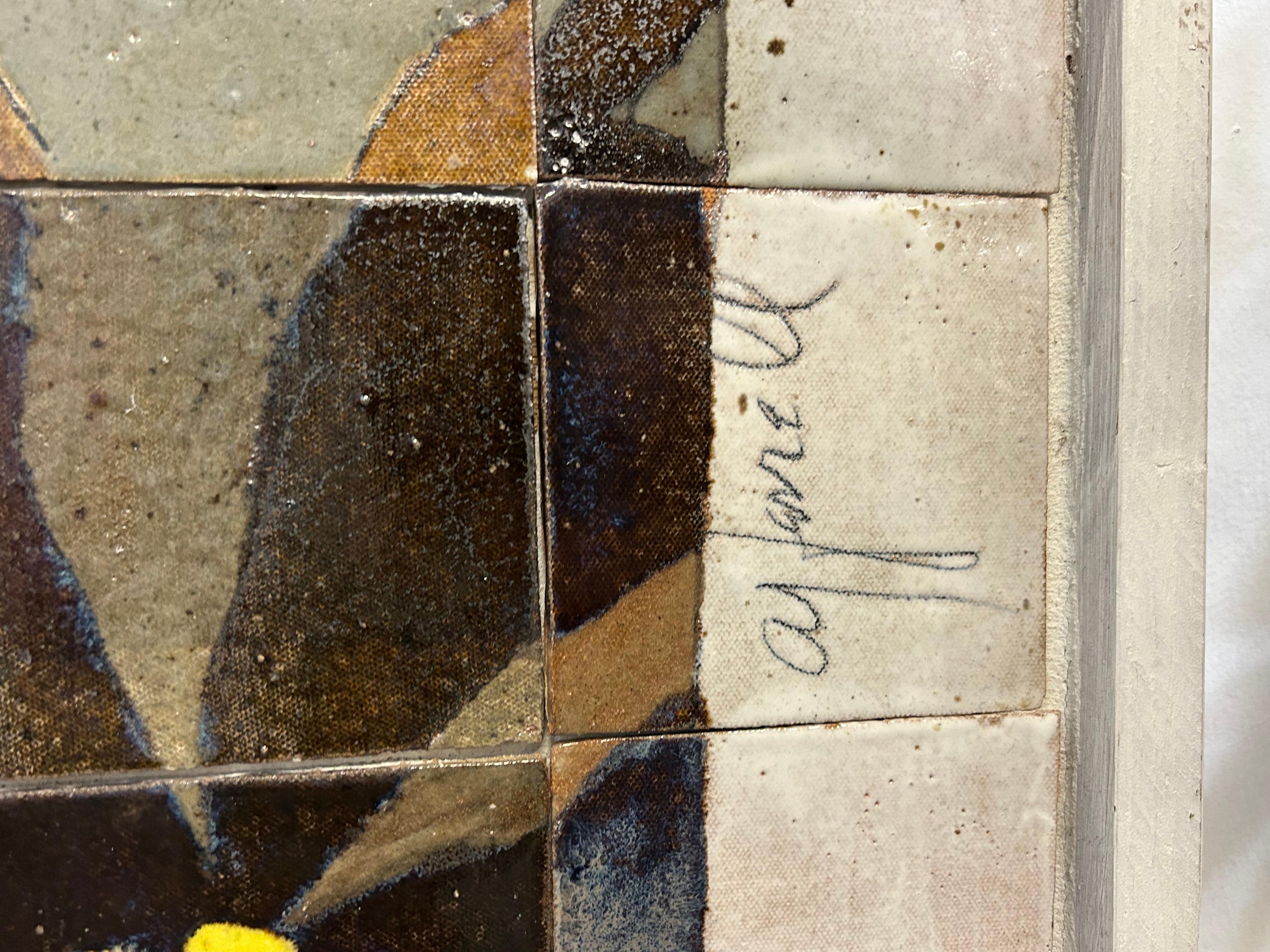 Late 20th Century A. J. Ferrell abstract tile panel from the 