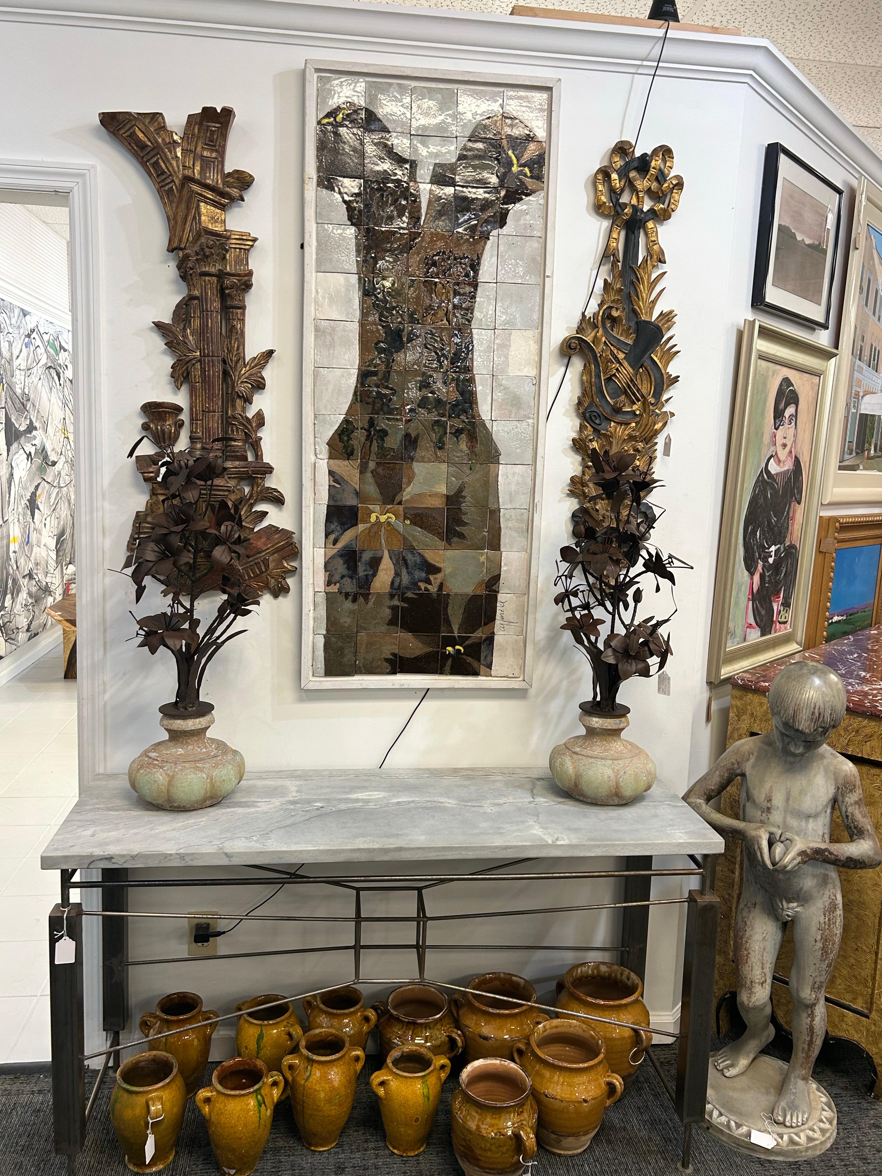 Ceramic A. J. Ferrell abstract tile panel from the 