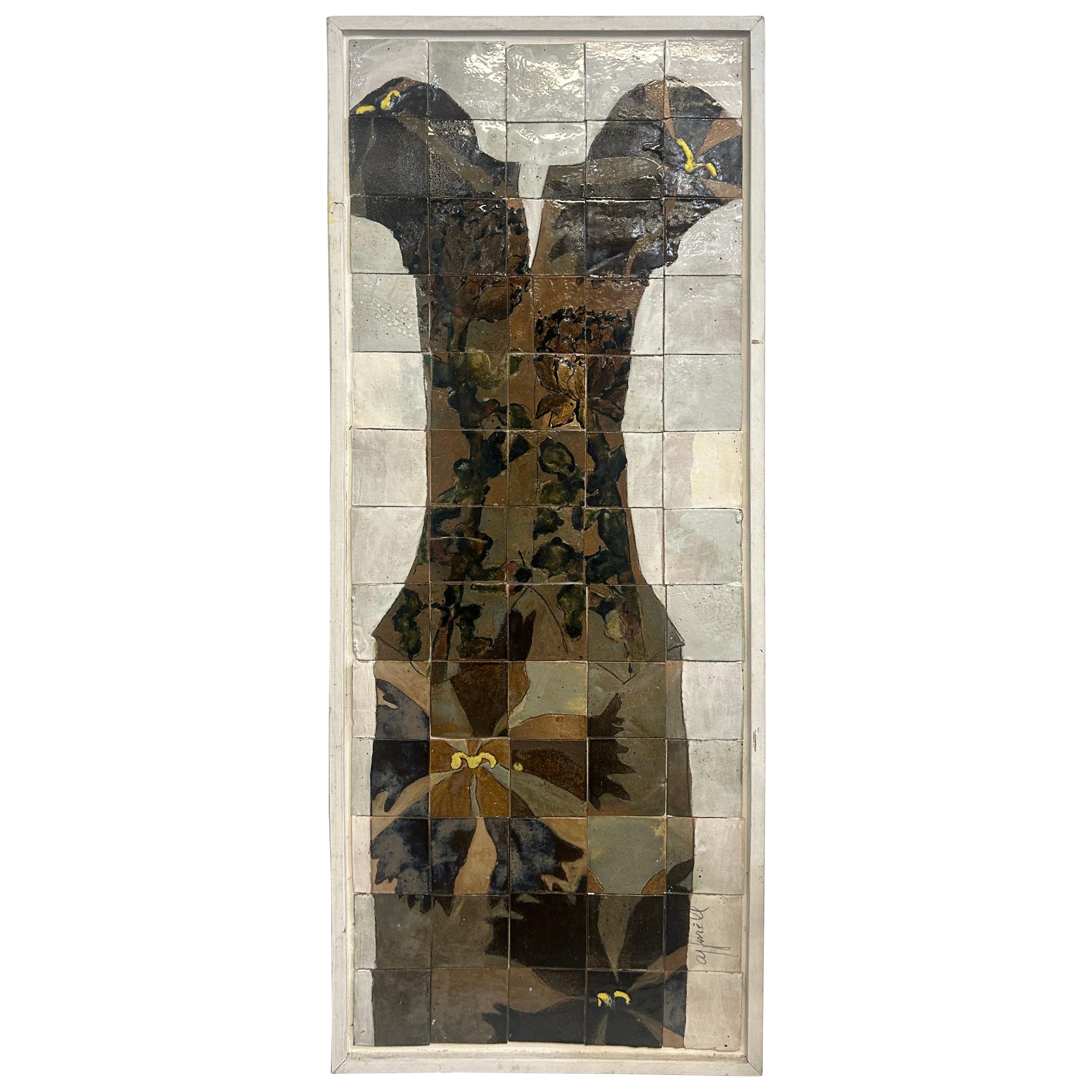 A. J. Ferrell abstract tile panel from the "garment series" For Sale