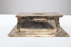A J Seward of Birmingham Arts and Crafts Hammered Electro-Plated Double Inkstand