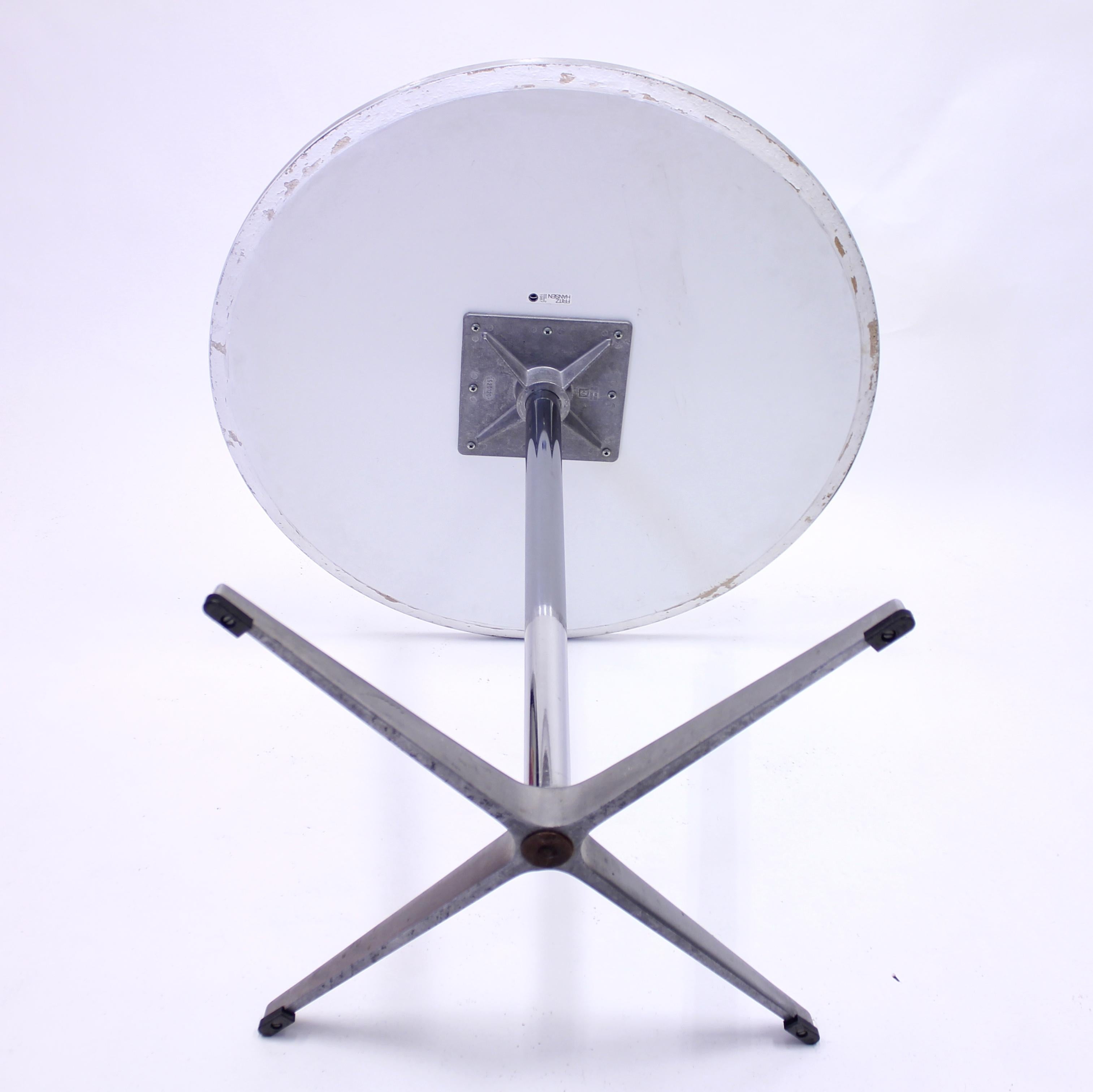 A. Jacobsen, B. Mathsson, P. Hein, Circular Dining Table, Fritz Hansen, 1987 In Good Condition In Uppsala, SE