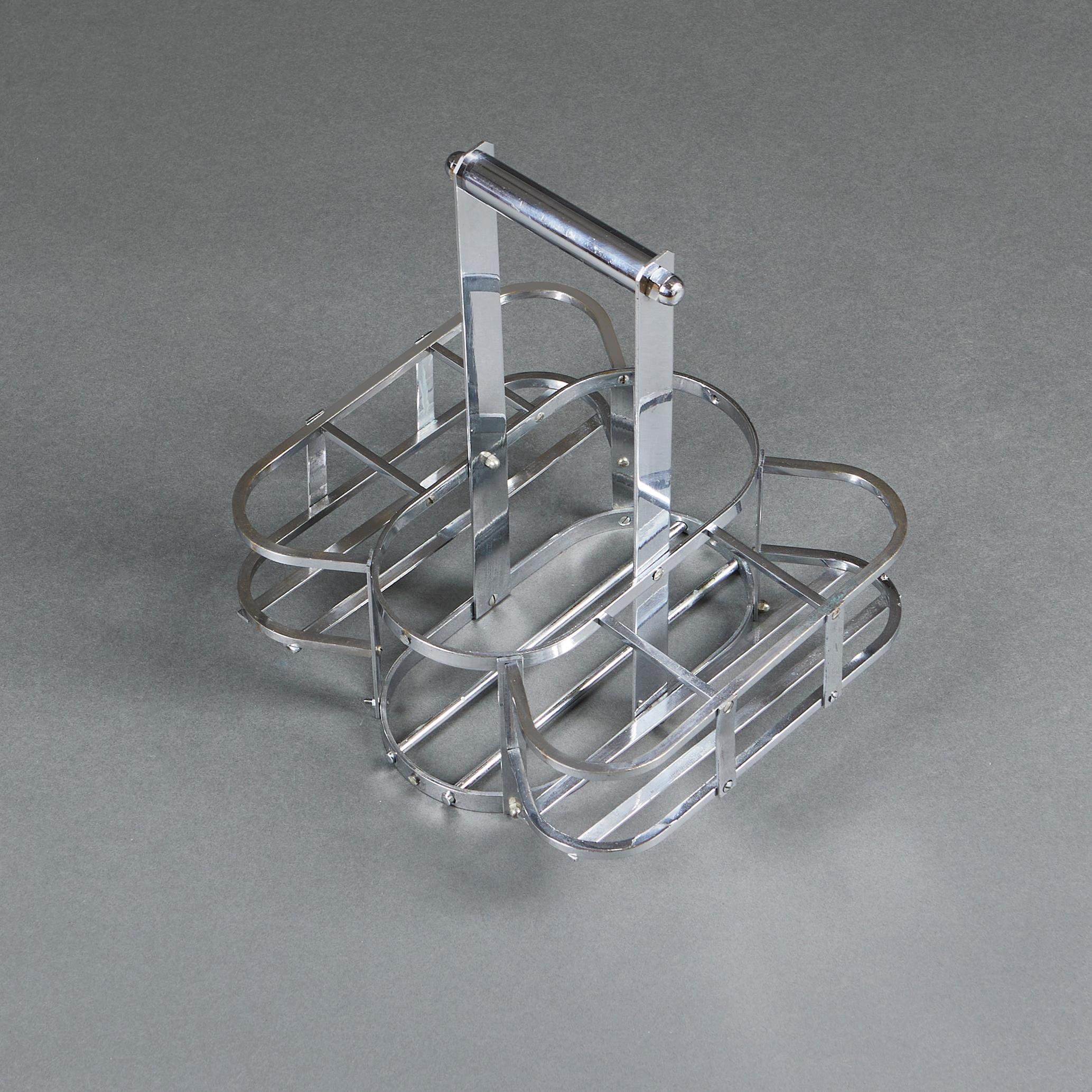 A Jacques Adnet Bottle Carrier In Good Condition For Sale In London, GB
