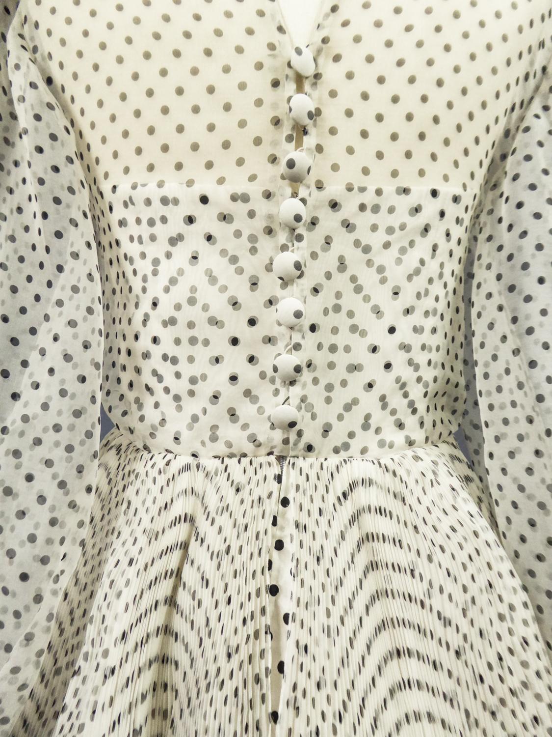 Jacques Fath Couture - Robe en soie imprimée numéro 00057 avec provenance, circa 2000 en vente 13