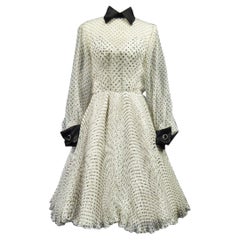 A Jacques Fath Couture Printed Silk Gown Number 00057 with provenance Circa 2000