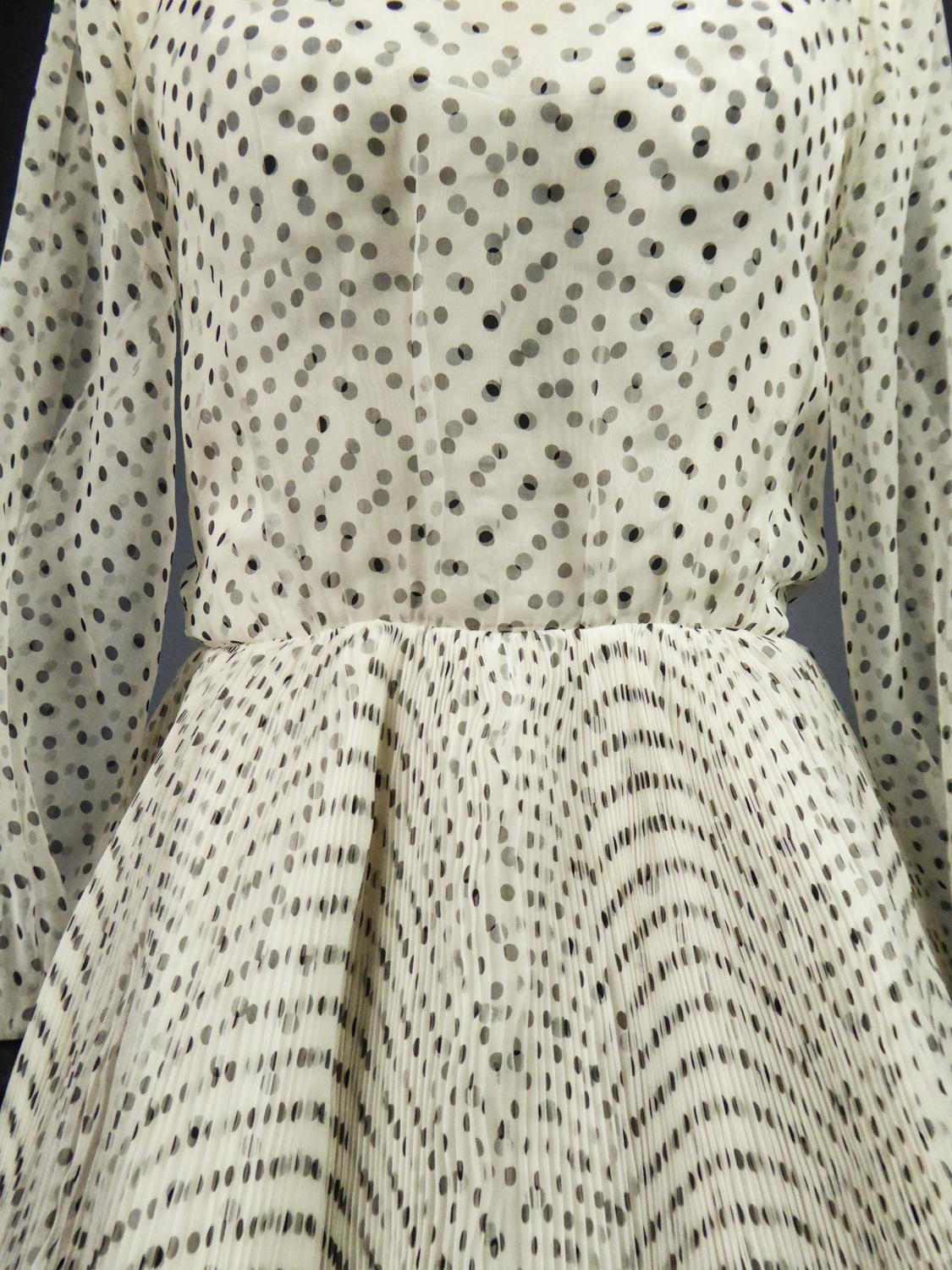 Jacques Fath Couture - Robe en soie imprimée numéro 00057 avec provenance, circa 2000 en vente 2