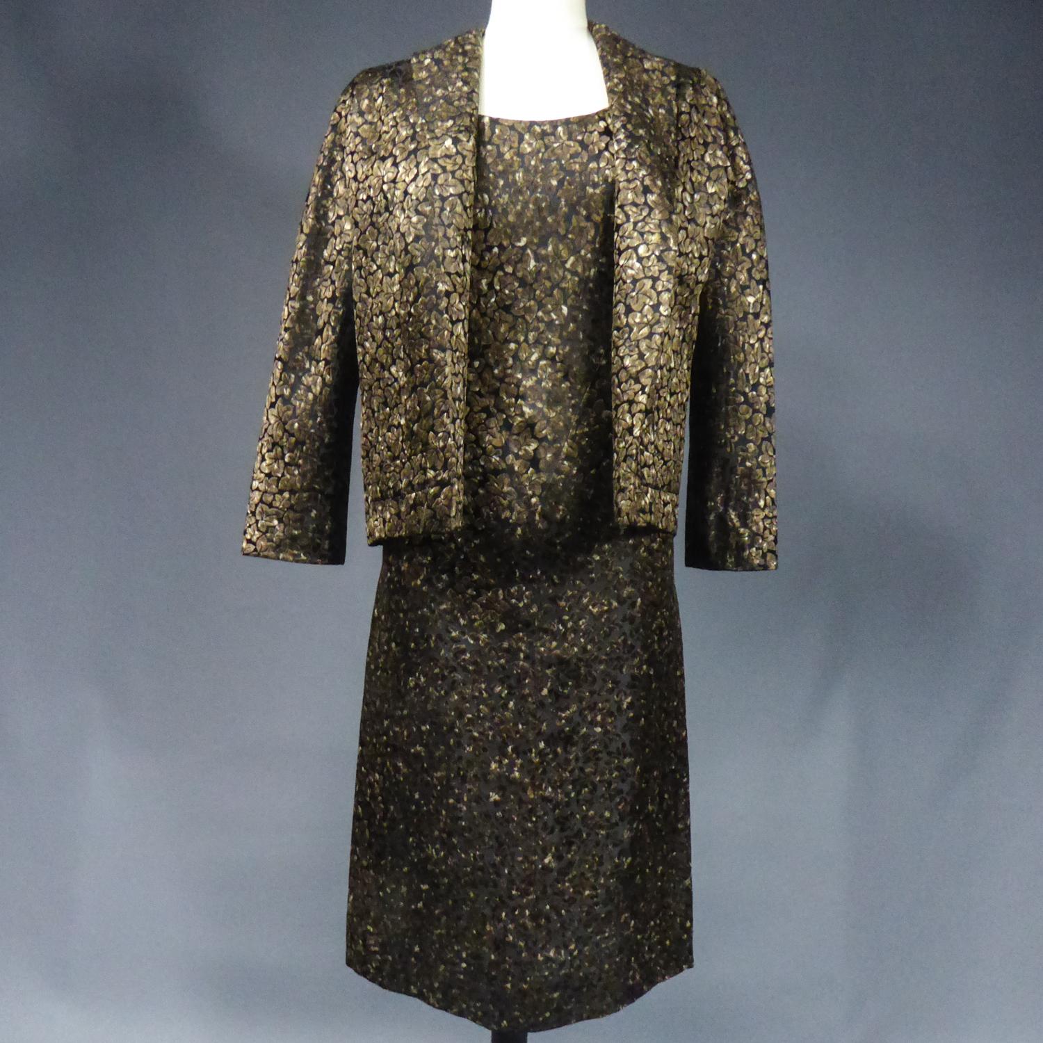 A Jacques Griffe French Couture Dress and Jacket Set Circa 1960 For Sale 6