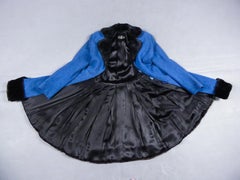 Ein Jacques Heim in Wolle und Pelz Couture-Mantel - Frankreich CIRCA 1960