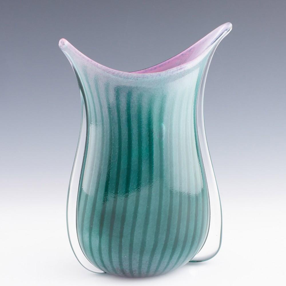 British A Jade and Rose Fishtail Vase by Siddy Langley 2023 For Sale